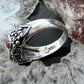 Carolyn Pollack Sterling Silver Oval Peach Mother of Pearl & Rhodonite Ring For Women