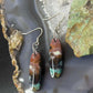 Sterling Silver Oval Chrysocolla Slab Dangle Earrings For Women #330
