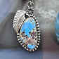 Sterling Silver Southwestern Style Golden Hill Turquoise Leaves Decorated Pendant For Women #3