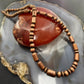 Southwestern Style 6-12mm Round,Saucer,Cylinder Copper Navajo Pearl 18" Necklace For Women