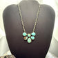 Sterling Silver Southwestern Style Turquoise #8 Cluster 23" Lariat Necklace For Women