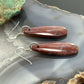 Sterling Silver Teardrop Plum Moss Agate Slab Dangle Earrings For Women #514