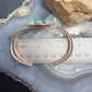 Copper Southwestern Style Teardrop Mohave Turquoise Cluster Bracelet For Women