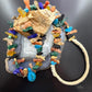 Vintage Sterling Silver Various Carved Fetish 36" Necklace For Women