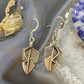 Chris Charley Native American Sterling Small Feather Dangle Earrings For Women