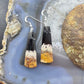 Sterling Silver Elongated Trapeze Plum Root Jasper Slab Dangle Earrings For Women #222