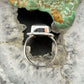 Native American Sterling Silver Rectangle Black Jack Bar Ring Size 6.75 For Women