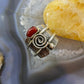 Alex Sanchez Sterling Silver Coral Unique Petroglyph Band Ring Sz 8.75 For Women
