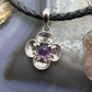 Carolyn Pollack Sterling Silver Faceted Round Amethyst Enhancer Pendant For Women