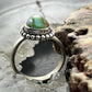 Sterling Silver Southwestern Style Teardrop Sonora Gold Turquoise Adjustable Ring For Women #1