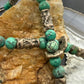 Vintage Southwestern Turquoise Beads&Chunky Silver Beads 17" Necklace For Women