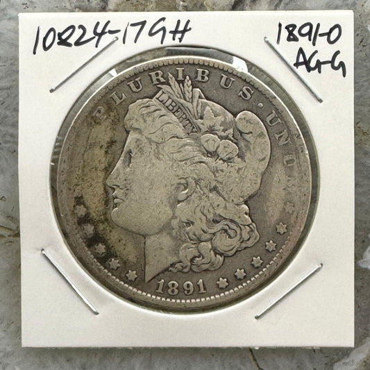 1889-O US 90% Morgan Silver Dollar AG-G #10824-17GH