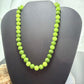 Sterling Silver Southwestern Style 10mm Peridot Beads 16" Necklace For Women