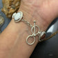 Carolyn Pollack Sterling Silver Wild Horse & white Agate Link Bracelet For Women