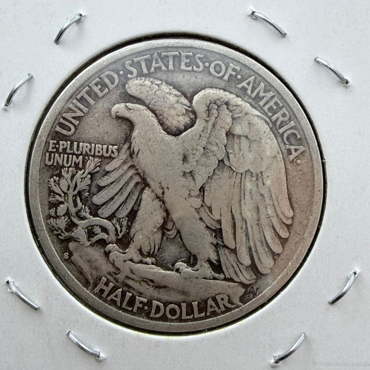 1941-S US Walking Liberty Half Dollar 90% Silver F-VF #121725-5E