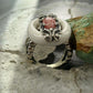 Carolyn Pollack Sterling Silver White Agate & Rhodochrosite Ring Size 5.25 For Women