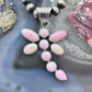 Native American Sterling Silver 9 Pink Conch Dragonfly Pendant For Women