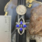 Carolyn Pollack Southwestern Style Sterling Silver 4 Lapis Lazuli Flower Cluster Ring For Women