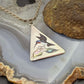Vintage Linda Barber Zuni Sterling Silver Inlay Hummingbird Pendant For Women