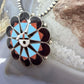 Delwin Gasper Zuni Sterling Silver Multistone Inlay Sunface Pendant/Brooch For Women