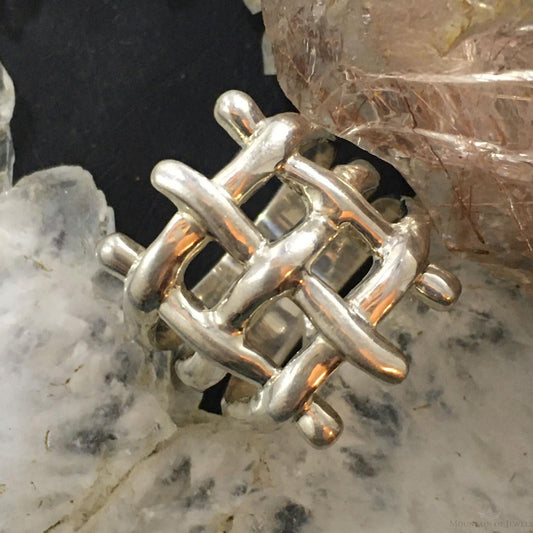 Carolyn Pollack Southwestern Style Sterling Silver Lattice Ring For Women