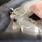 Carolyn Pollack Sterling Silver Removable Rose Quartz & Garnet Bead Hoop Earrings For Women