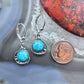 Carolyn Pollack Sterling Silver Rounded Turquoise Dangle Earrings For Women