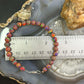 Sterling Silver 6mm Mexican Calcite Beads Bracelet For Women