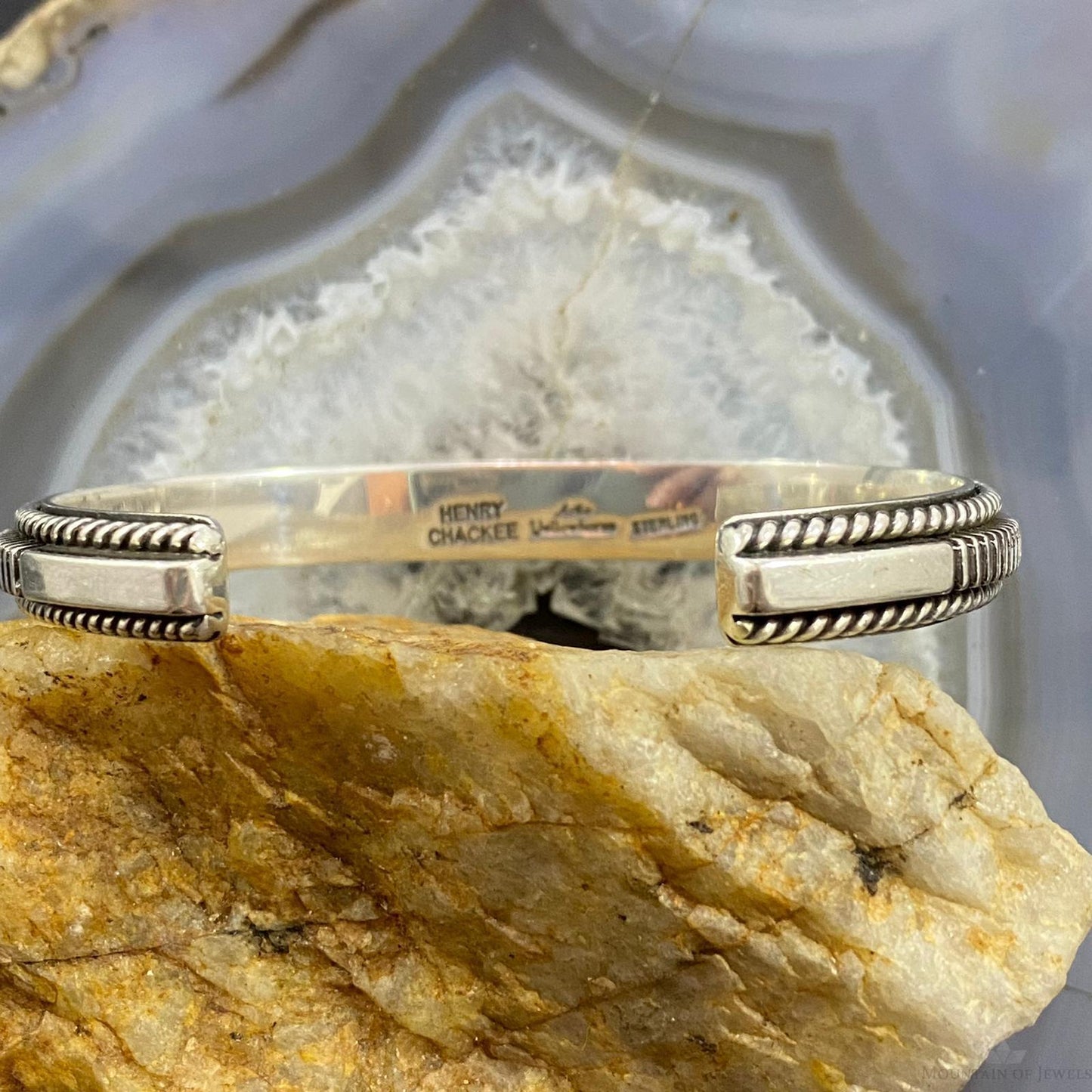 Artie Yellowhorse/Henry Chackee Native American Engraved Bracelet For Women