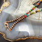 Southwestern Style 4-6mm Copper Navajo Pearl,Cylinder, Multistone Beads Necklace For Women