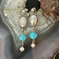 Carolyn Pollack Sterling Silver MOP & Turquoise Dangle Earrings For Women