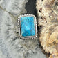 Sterling Silver Southwestern Style Rectangle Shattuckite Ring Size 7.25 For Women