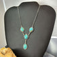 Sterling Silver Southwestern Style Mohave Turquoise Lariat 18"-20" Necklace For Women