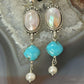 Carolyn Pollack Sterling Silver MOP & Turquoise Dangle Earrings For Women