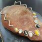 Carolyn Pollack Sterling Silver Yellow & Pink MOP & Smoky Quartz Zigzag Necklace For Women