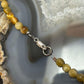 Sterling Silver 6mm Round Golden Tiger's Eye Beads 20" Necklace For Women