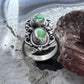 Sterling Silver Southwestern Style 2 Sonora Gold Turquoise Decorated Adjustable Ring For Women