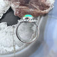 Native American Sterling Silver Sonora Gold Turquoise Ring Size 9.5 For Women