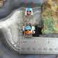 Cliffton Aguilar Santo Domingo Sterling Silver Decorated Multistone Rectangular Pendant