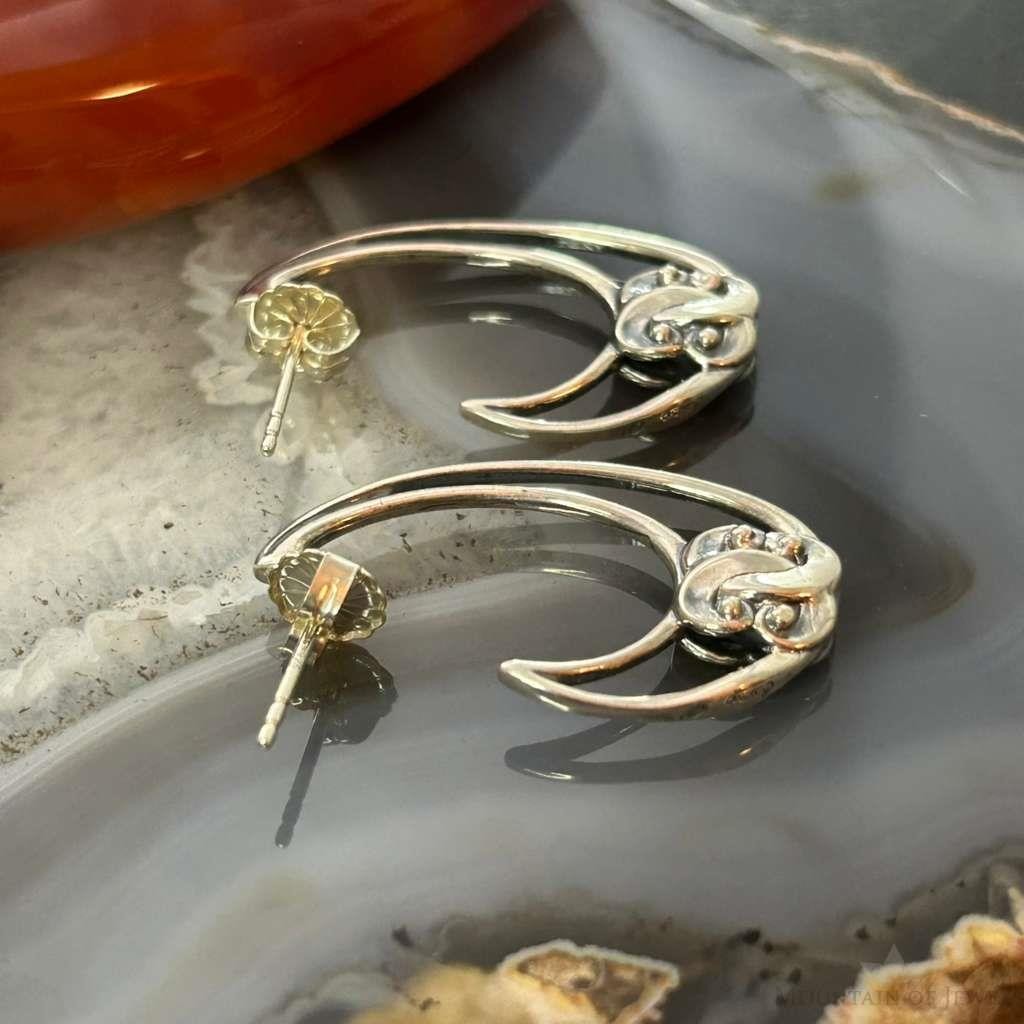 Carolyn Pollack Sterling Silver Crescent Knot Dangle Earrings For Women