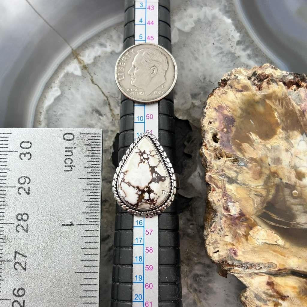 Sterling Silver Southwestern Style Teardrop Wild Horse Ring Size 6.75 For Women