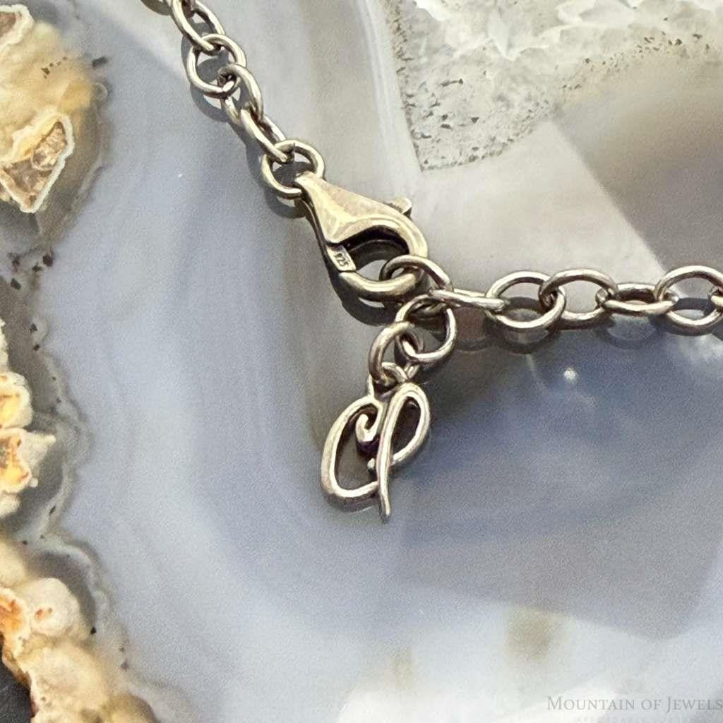 Carolyn Pollack Sterling Silver Onyx Swirl Decorated 22" Necklace For Women