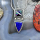 Carolyn Pollack Sterling Silver Multistone Inlay & Lapis Pendant with 17" Necklace For Women