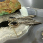 Albert Payton Native American Sterling Silver Teardrop Onyx W/Feathers Dangle Earrings For Women