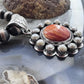Native American Sterling Silver Spiny Oyster w/Pearls Cluster Pendant For Women