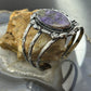 Sterling Silver Southwestern Style Oval Charoite Decorated Bracelet For Women