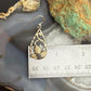 Vintage Sterling Silver Teardrop Swirl, Rose & Leaf Fashion Dangle Earrings For Women