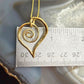 Carolyn Pollack Sterling Gold Plated Spiral Heart Pendant Necklace For Women