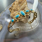 Carolyn Pollack Brass Sleeping Beauty Turquoise Decorated Bracelet For Women