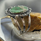 Sterling Silver Southwestern Style Large Oval Variscite Decorated Bracelet For Women #1